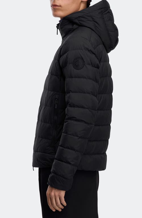 Canada Goose Crofton Water Repellent Packable 750 Fill Power Down Hooded Jacket In Black