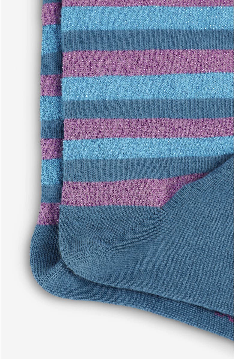 Scalpers L Lurex Stripes Sock Girls, Alternate, color, Duck