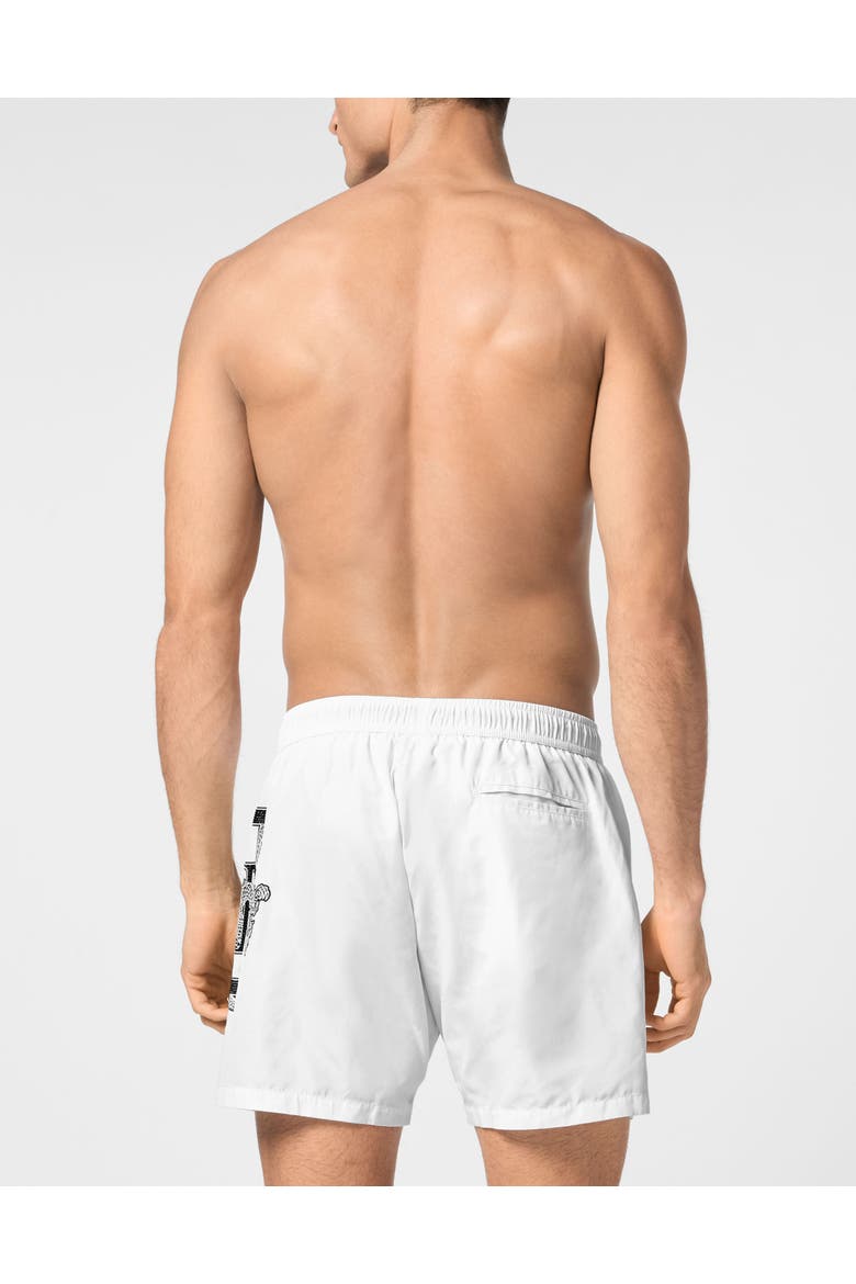Beachwear Short Trousers Dragon Men, Alternate, color, white