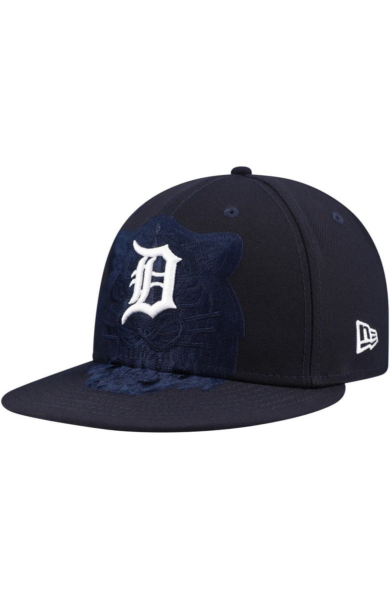 New Era Men's New Era Navy Detroit Tigers Shadow Logo 59FIFTY Fitted Hat, Main, color, 