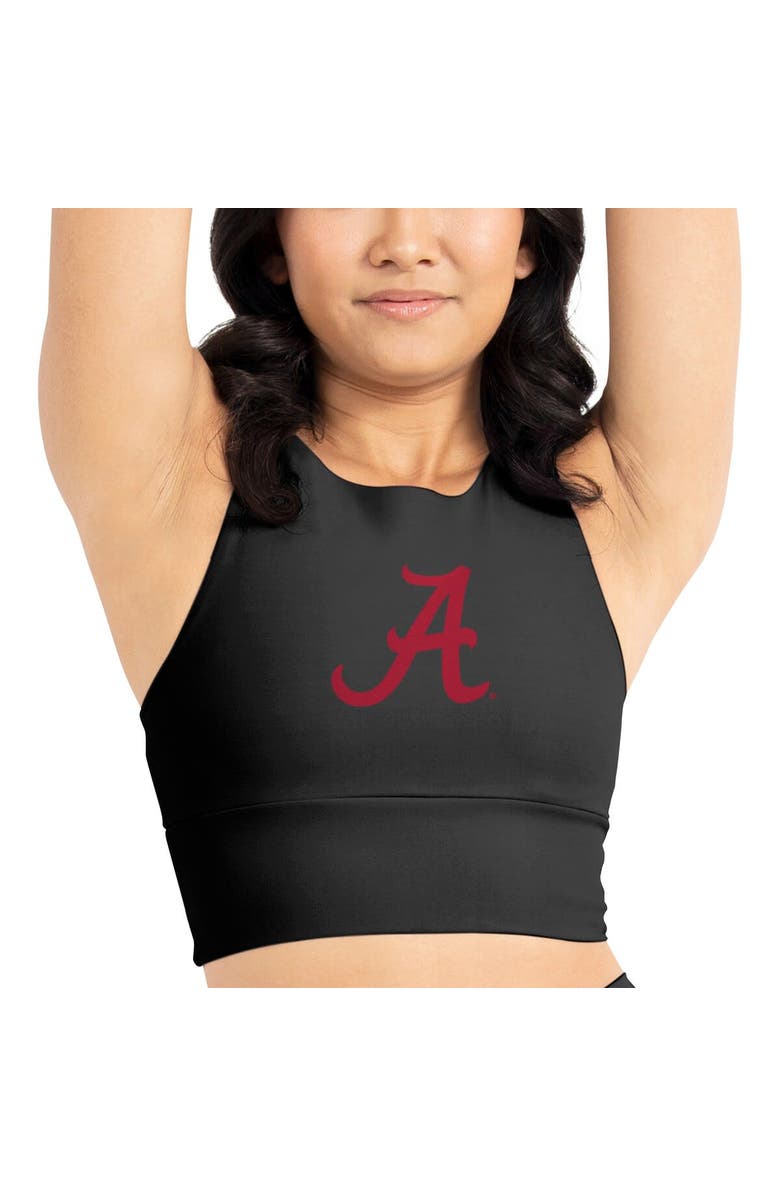 Certo Women's Kadi Brand Black Alabama Crimson Tide Buttery Soft Midi Bra & Leggings Set, Alternate, color, 