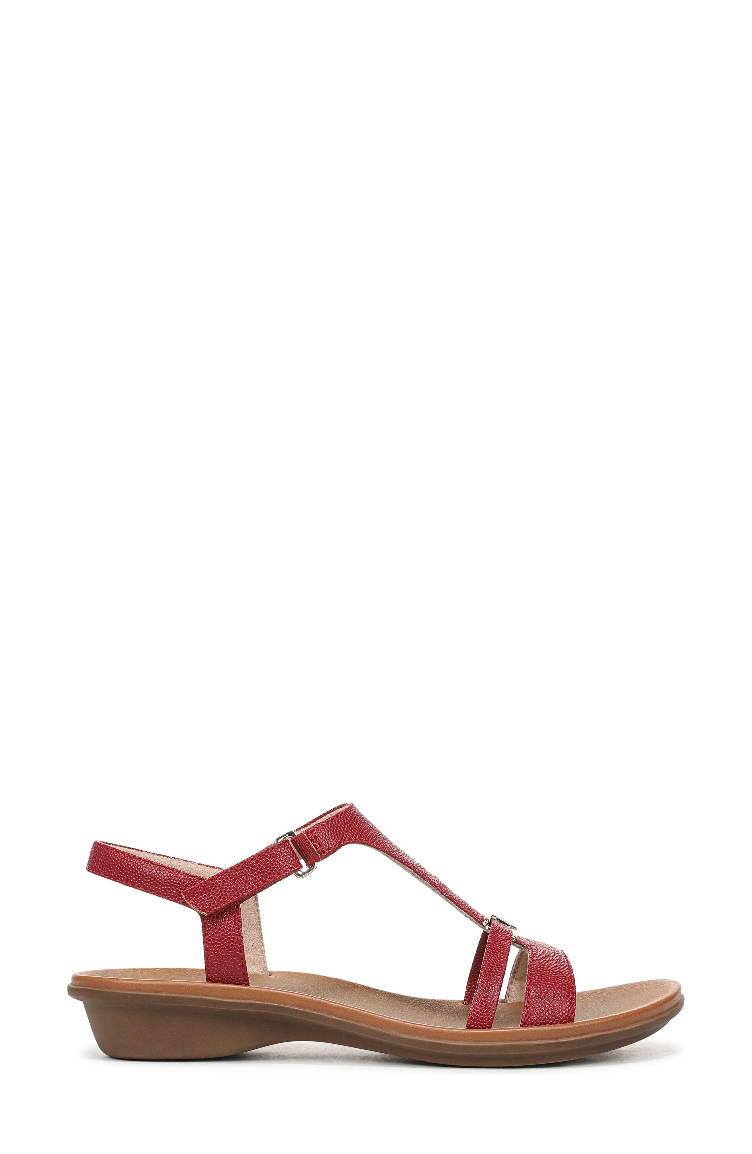 Sofia Sandal, Alternate, color, RED PEBBLED FAUX LEATHER