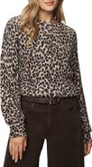 Splendid Delaney Leopard Print Crewneck Sweater
