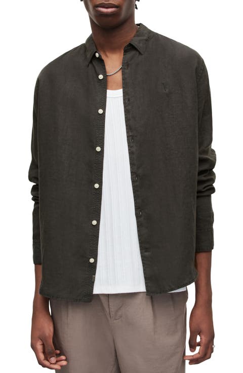 Cypress Slub Linen Button-Up Shirt