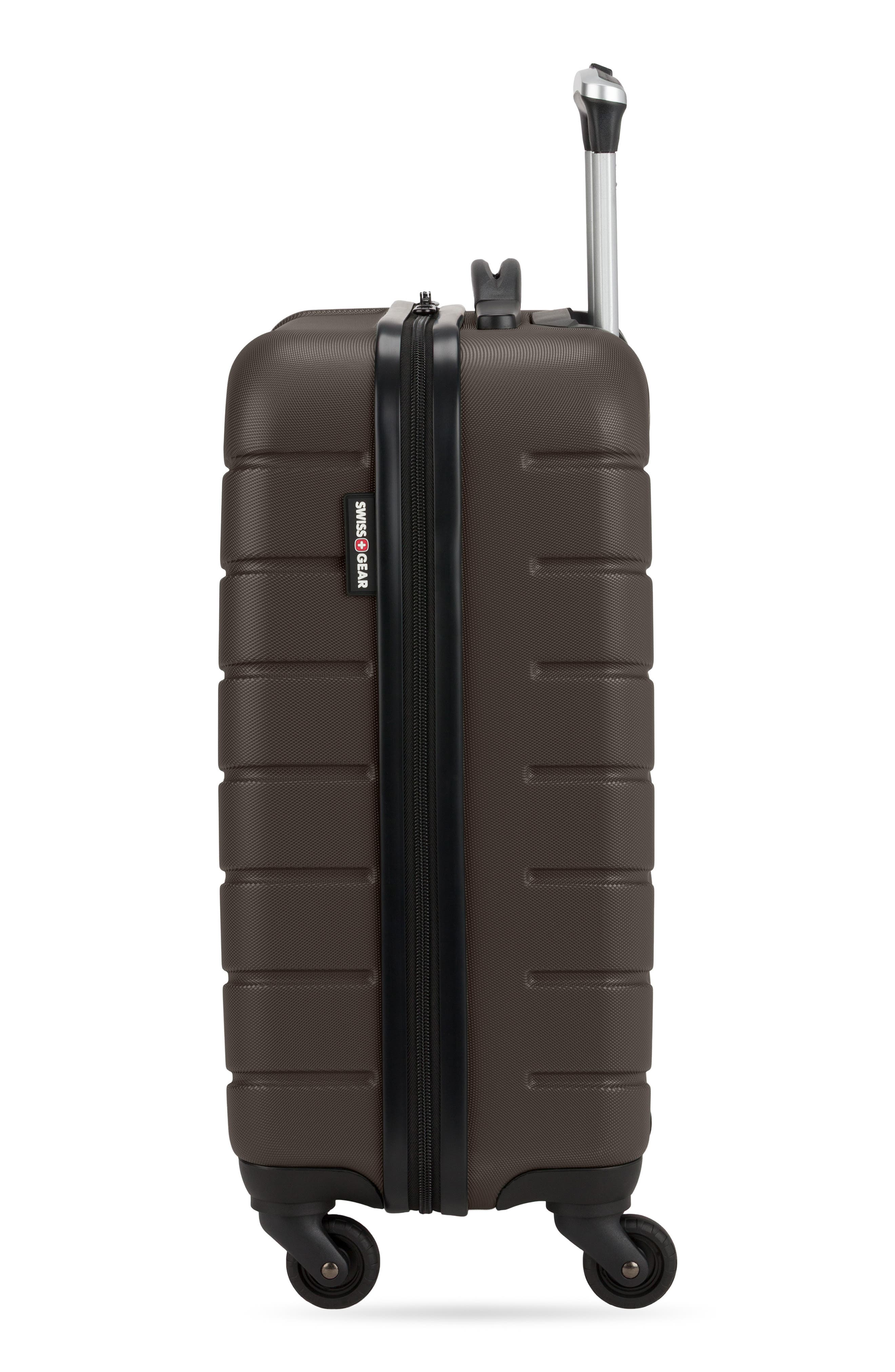 SWISSGEAR 20-Inch Hardside Spinner Carry-On Suitcase, Alternate, color, Chocolate