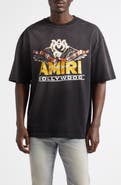 AMIRI Oversize Eagle Hollywood Skate Graphic T-Shirt