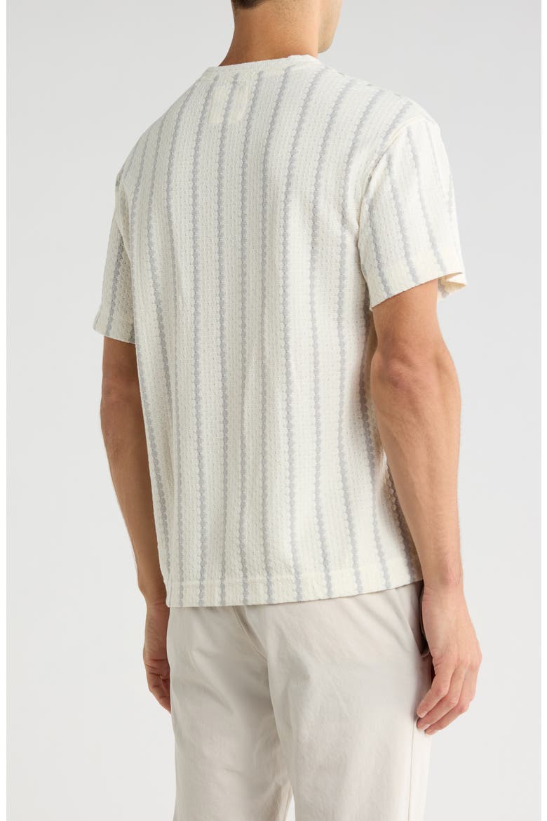 Stripe Jacquard T-Shirt, Alternate, color, WHITE