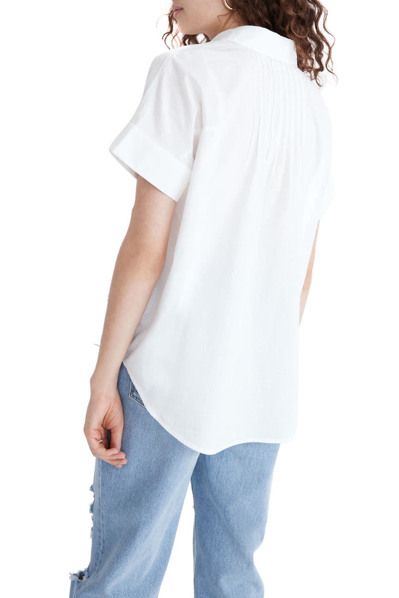 Courier Pintuck Back Shirt, Alternate, color, EYELET WHITE