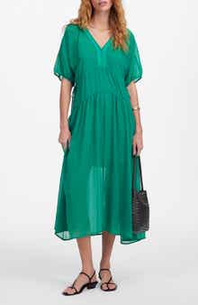 Madewell Sheer V-Neck Dolman Sleeve Maxi Dress