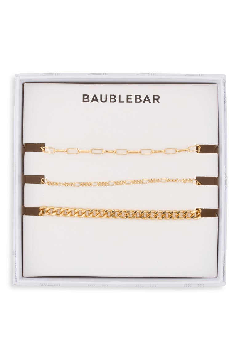 Just Add Gold Set of 3 Assorted Bracelets, Main, color, GOLD
