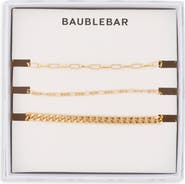 BaubleBar Just Add Gold Set of 3 Assorted Bracelets