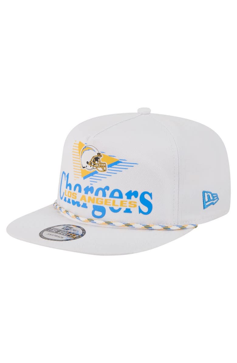 New Era Men's New Era White Los Angeles Chargers Collide Golfer Snapback Hat, Main, color, 