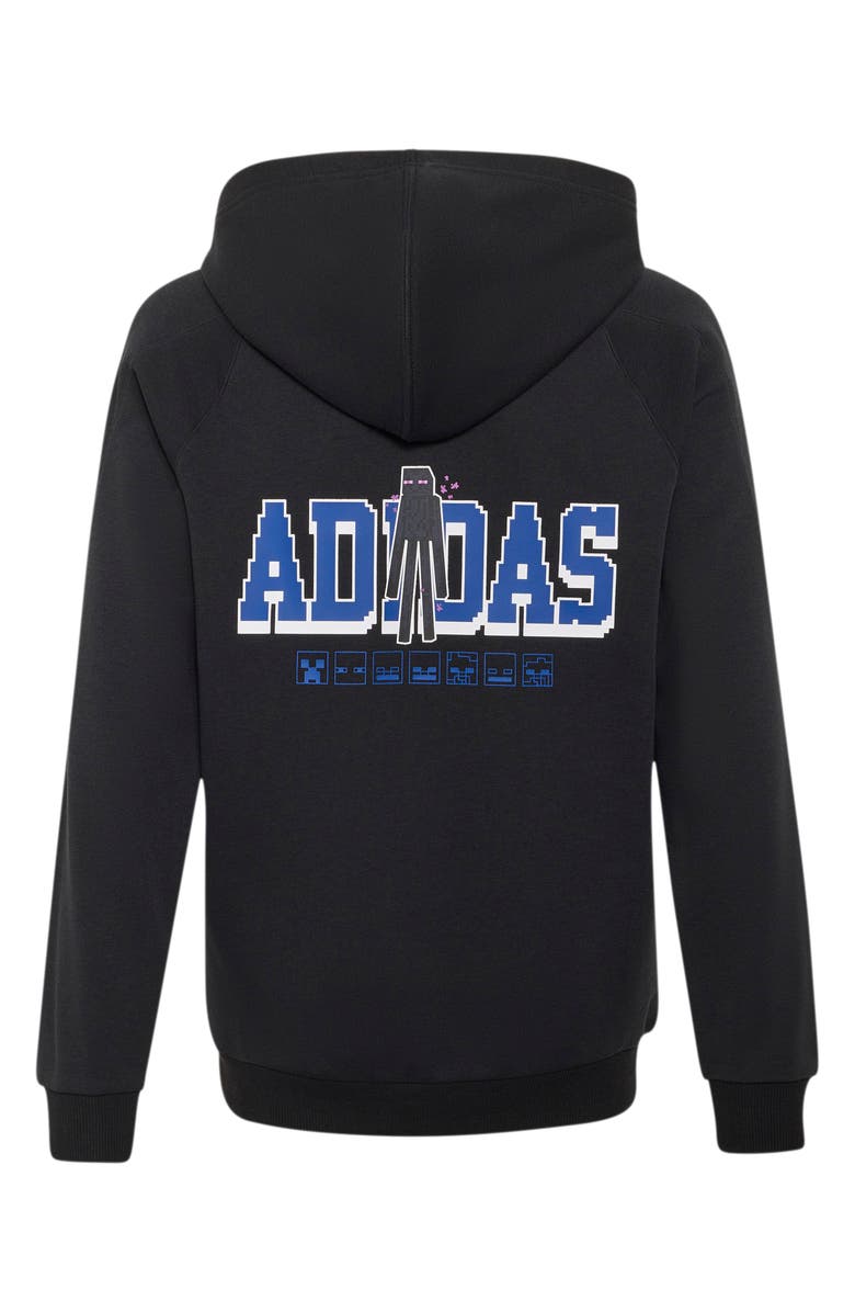 adidas Originals x Minecraft Kids' Hoodie, Alternate, color, Black/ White