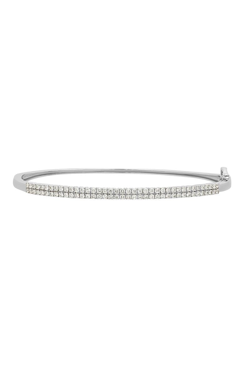 Diamond Bangle (Nordstrom Exclusive), Main, color, WHITE
