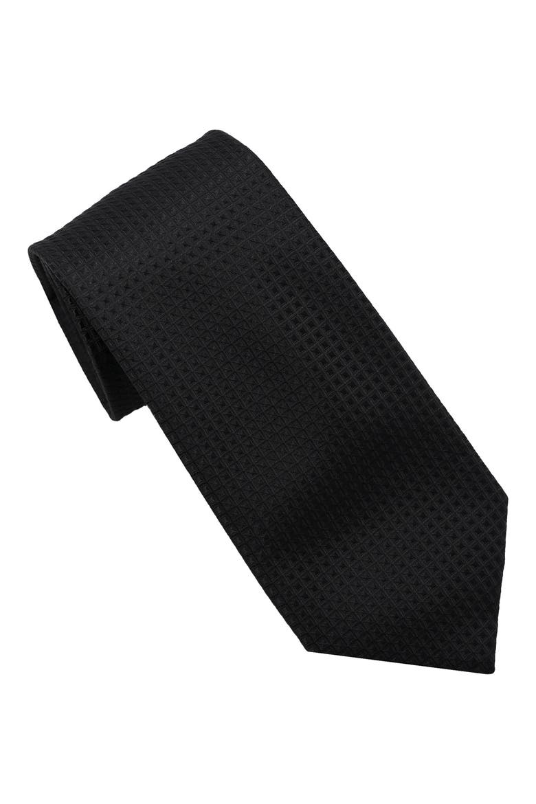 Diamond Jacquard Tie, Main, color, BLACK/WHITE