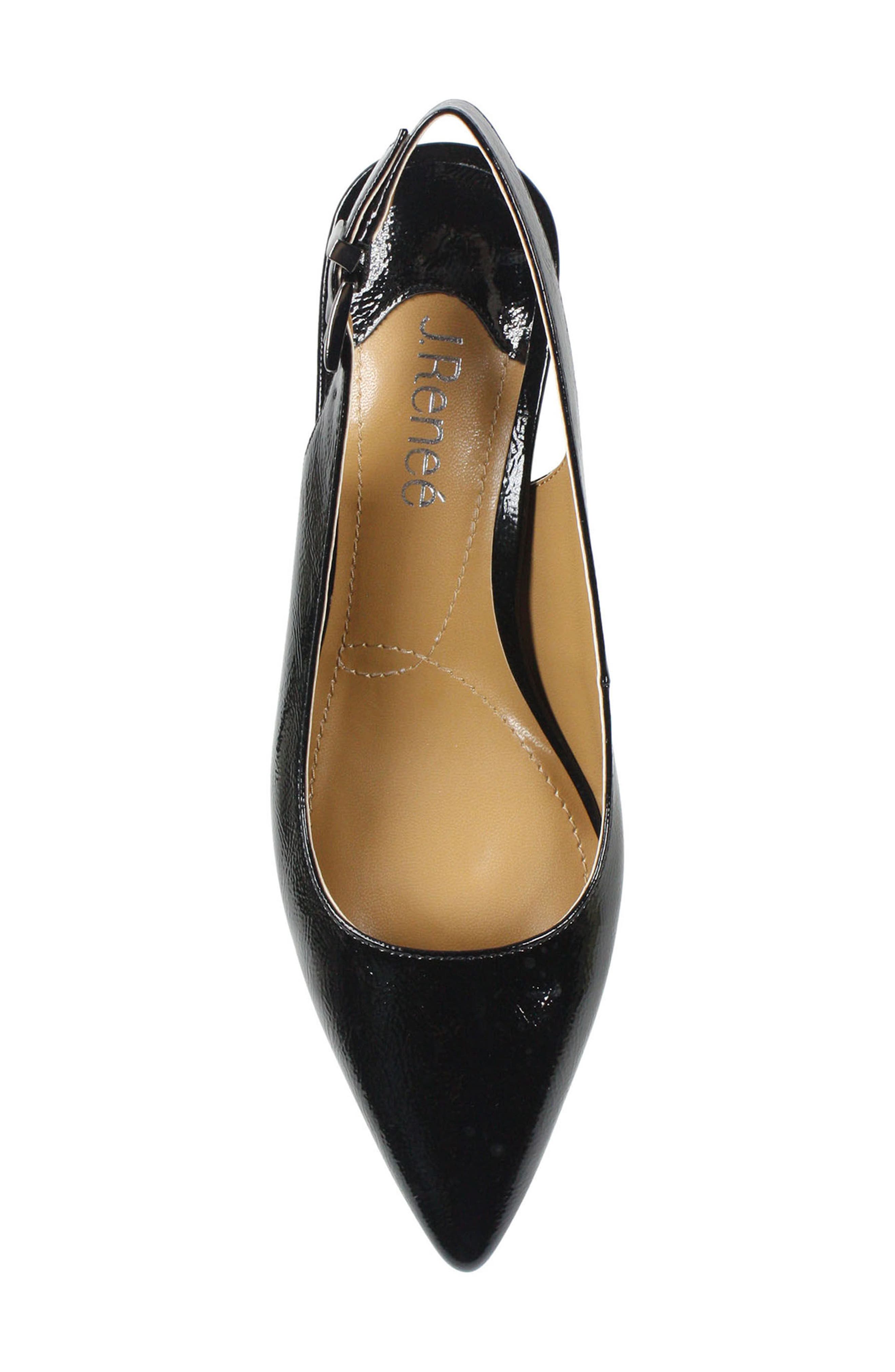 J. Reneé Mayetta Slingback Pump, Alternate, color, Black Faux Leather