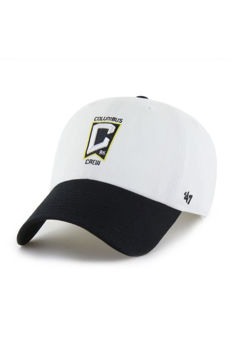 Men's '47  White Columbus Crew Two-Tone Clean Up Adjustable Hat, Main, color, White