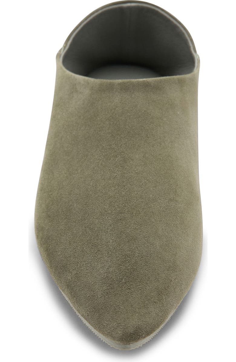 MANGO Leather Collapsible Heel Shoe, Alternate, color, Khaki Green