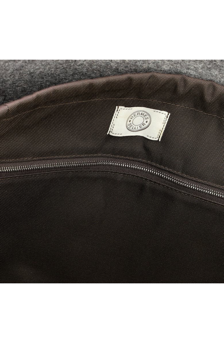 Pre-Owned Hermes Sac De Pansage Groom Handbag Felt, Alternate, color, Gris Clair