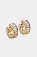 Stella & Dot Channel Set Hoop Earrings