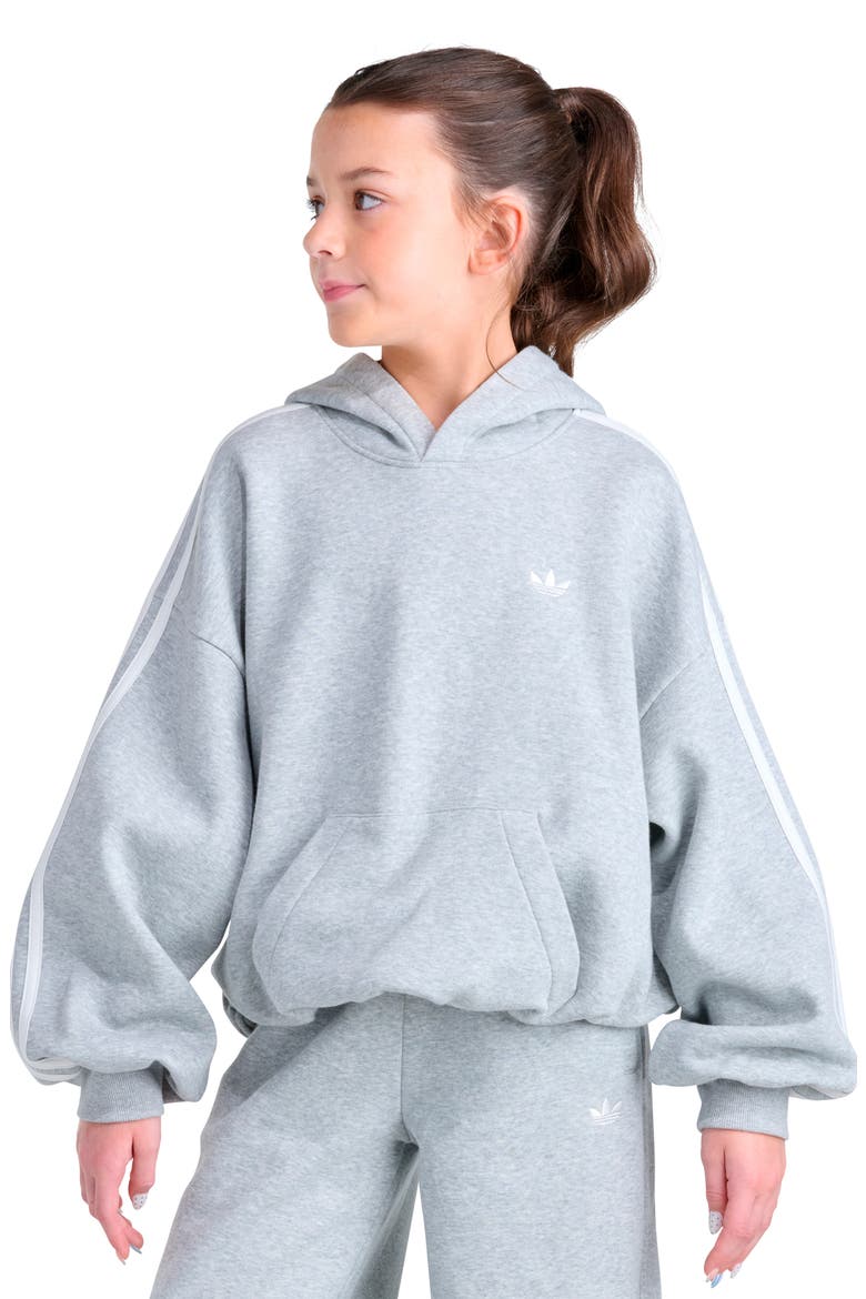 Kids' Bubble Fleece Hoodie, Main, color, GREY HEATHER
