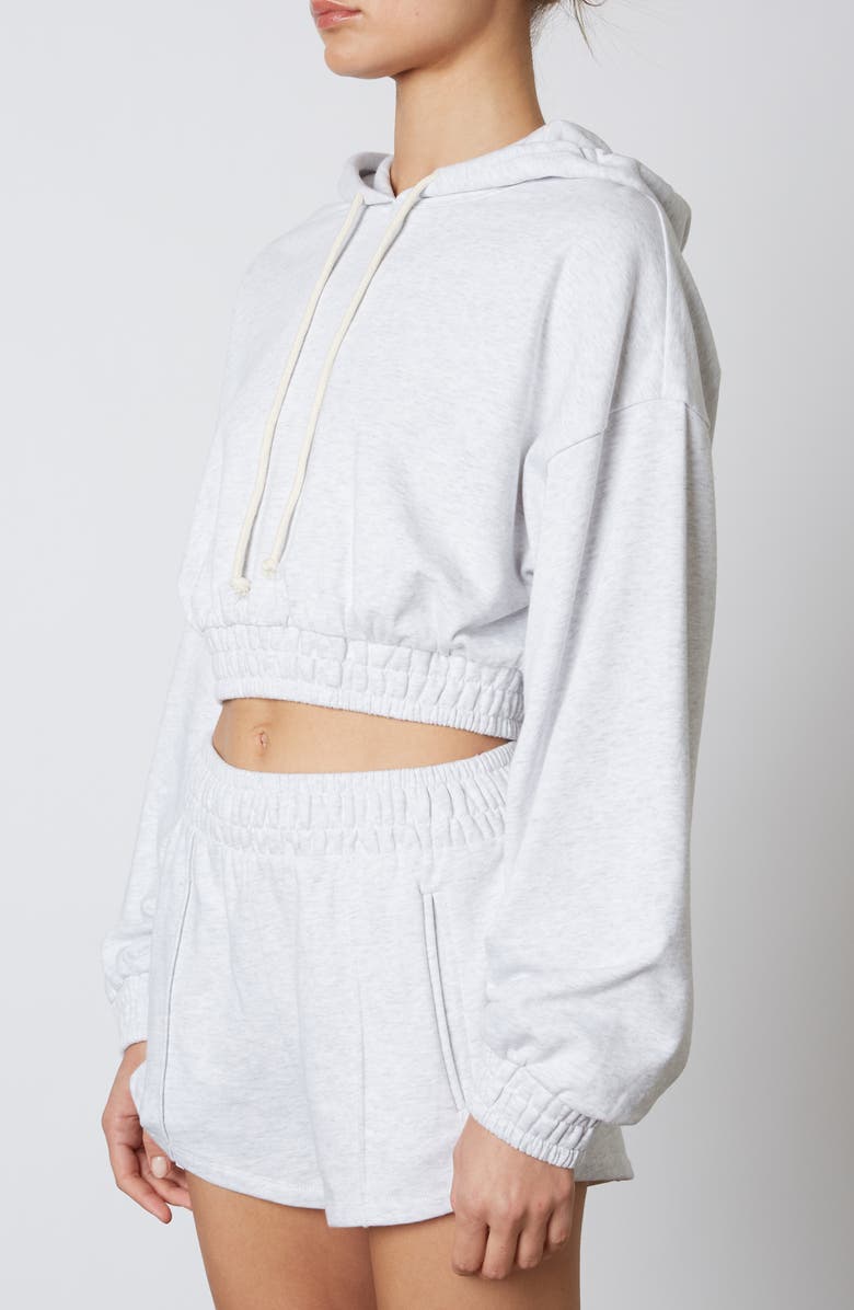 Nia Smocked Crop Hoodie, Alternate, color, 