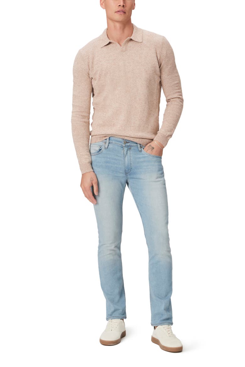 Valdez Cotton & Linen Polo Sweater, Alternate, color, CLOUDED SUNRISE MULTI