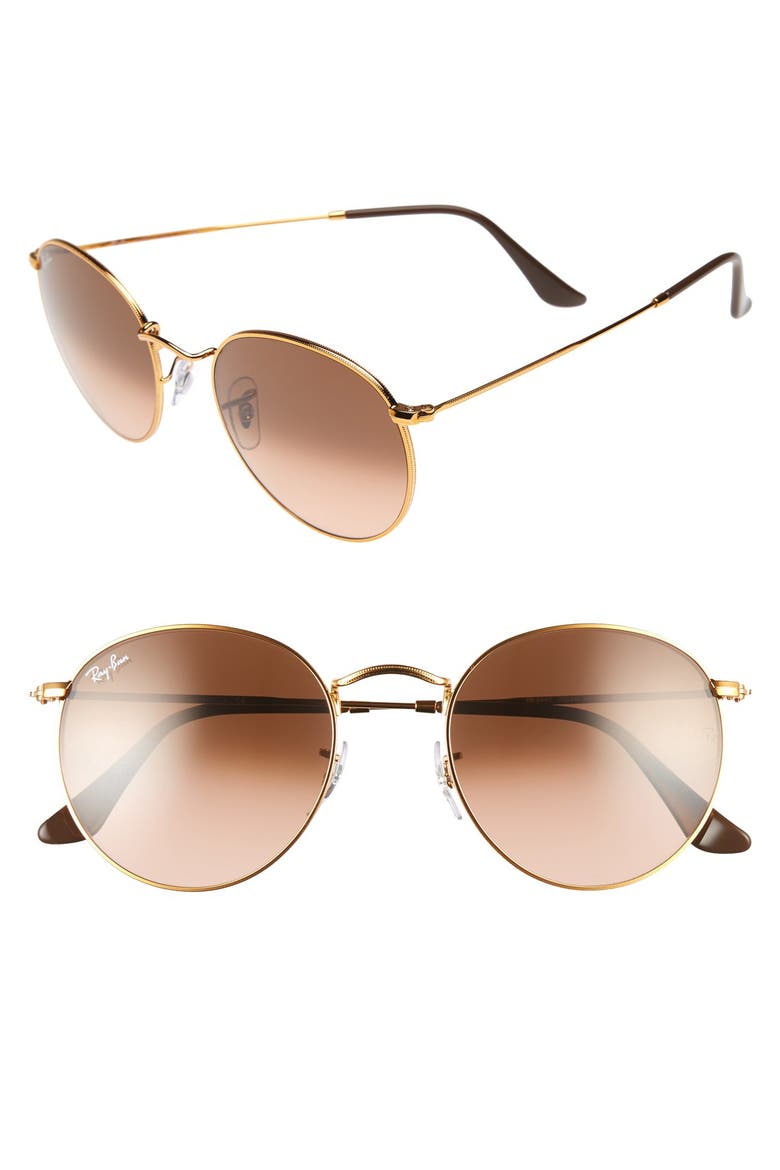 Icons 53mm Retro Sunglasses, Main, color, PINK/ BROWN