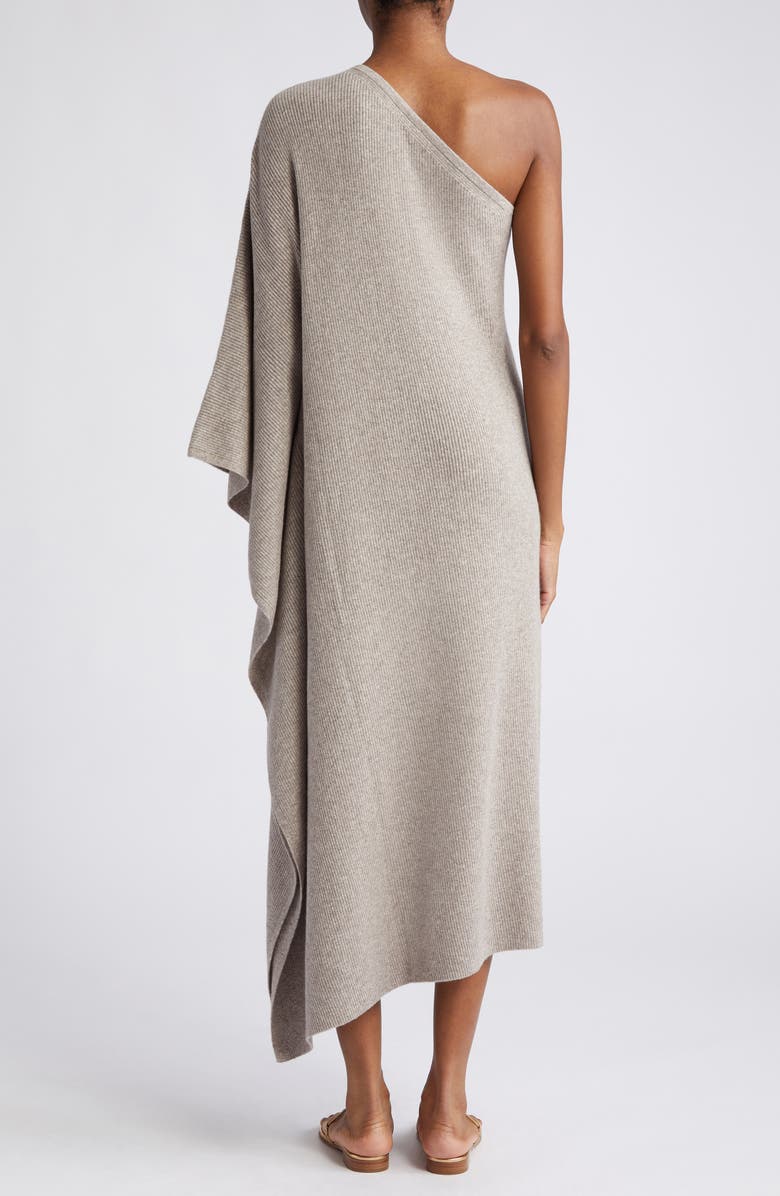 Michael Kors Collection One-Shoulder Cashmere Knit Caftan, Alternate, color,