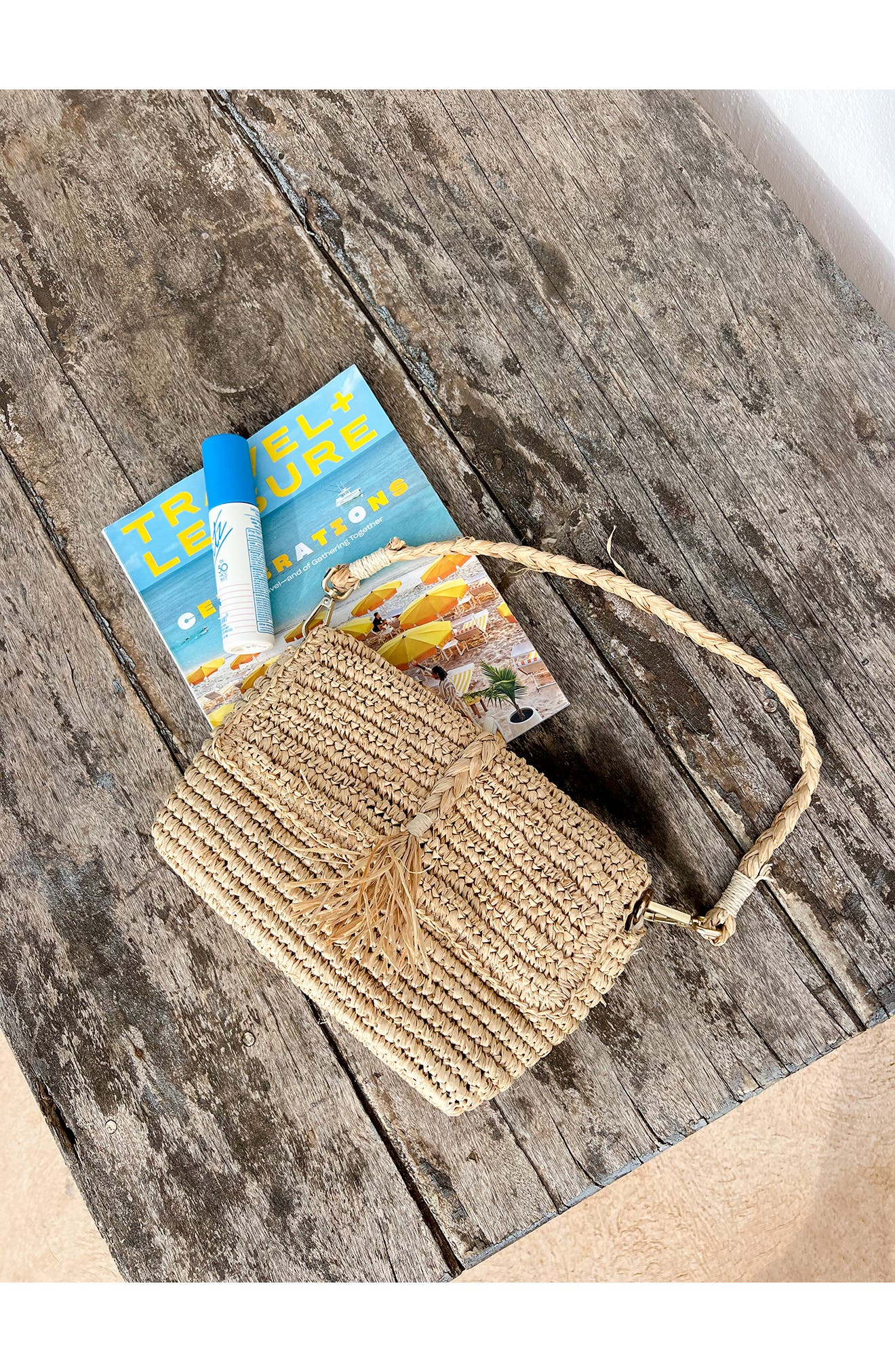 LSPACE Camaya Crochet Raffia Shoulder Bag, Alternate, color, 