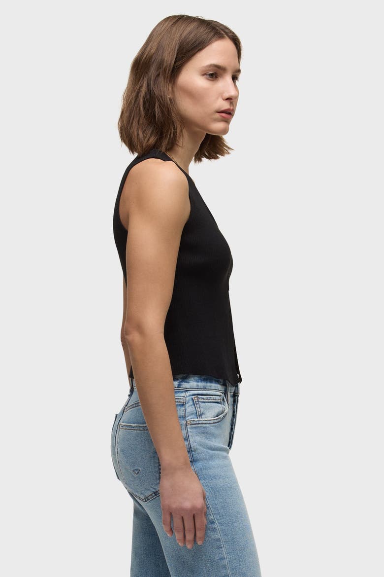 sleeveless v-neck sweater, Alternate, color, black