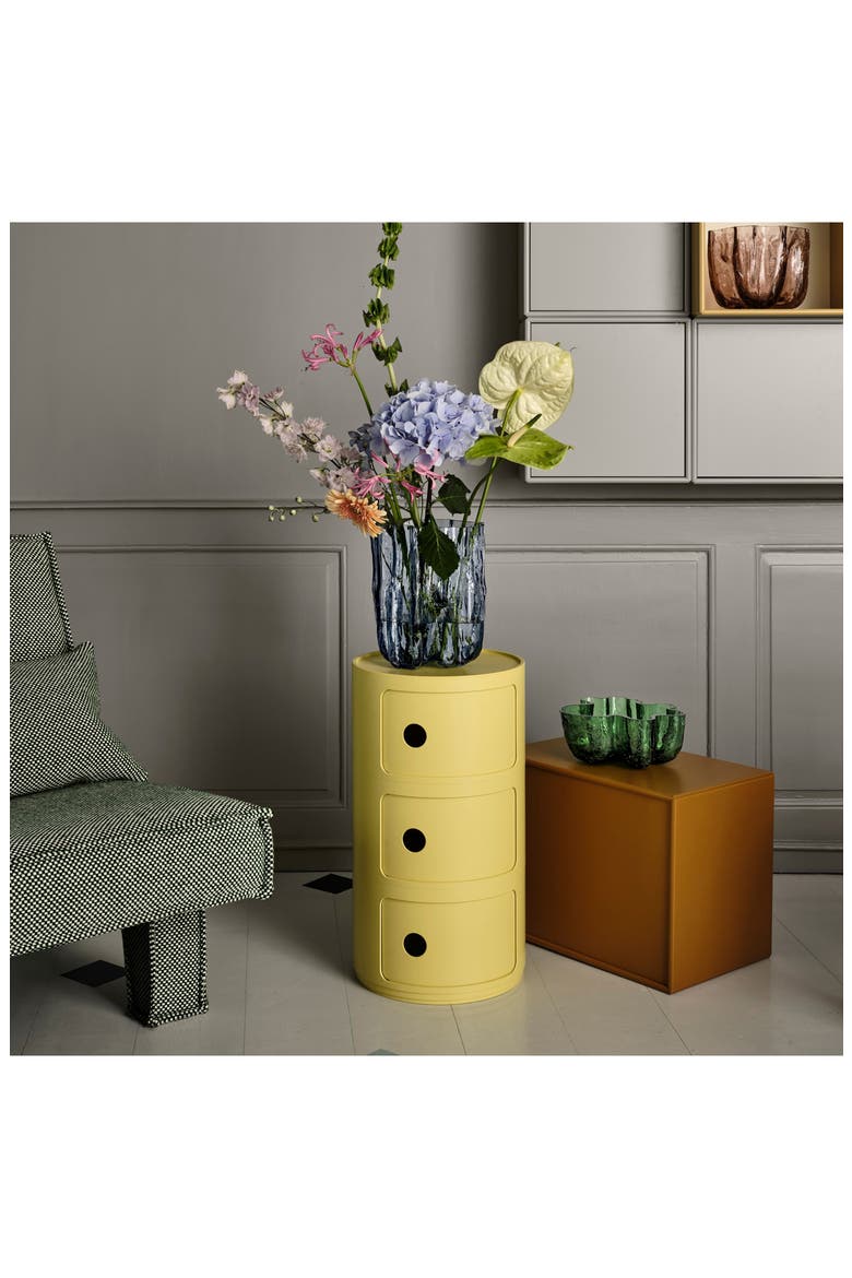 Crackle Tall Vase, Alternate, color, BLUE