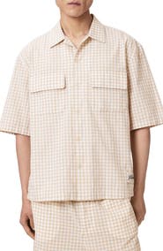 AllSaints Rockland Gingham Cotton Button-Up Shirt