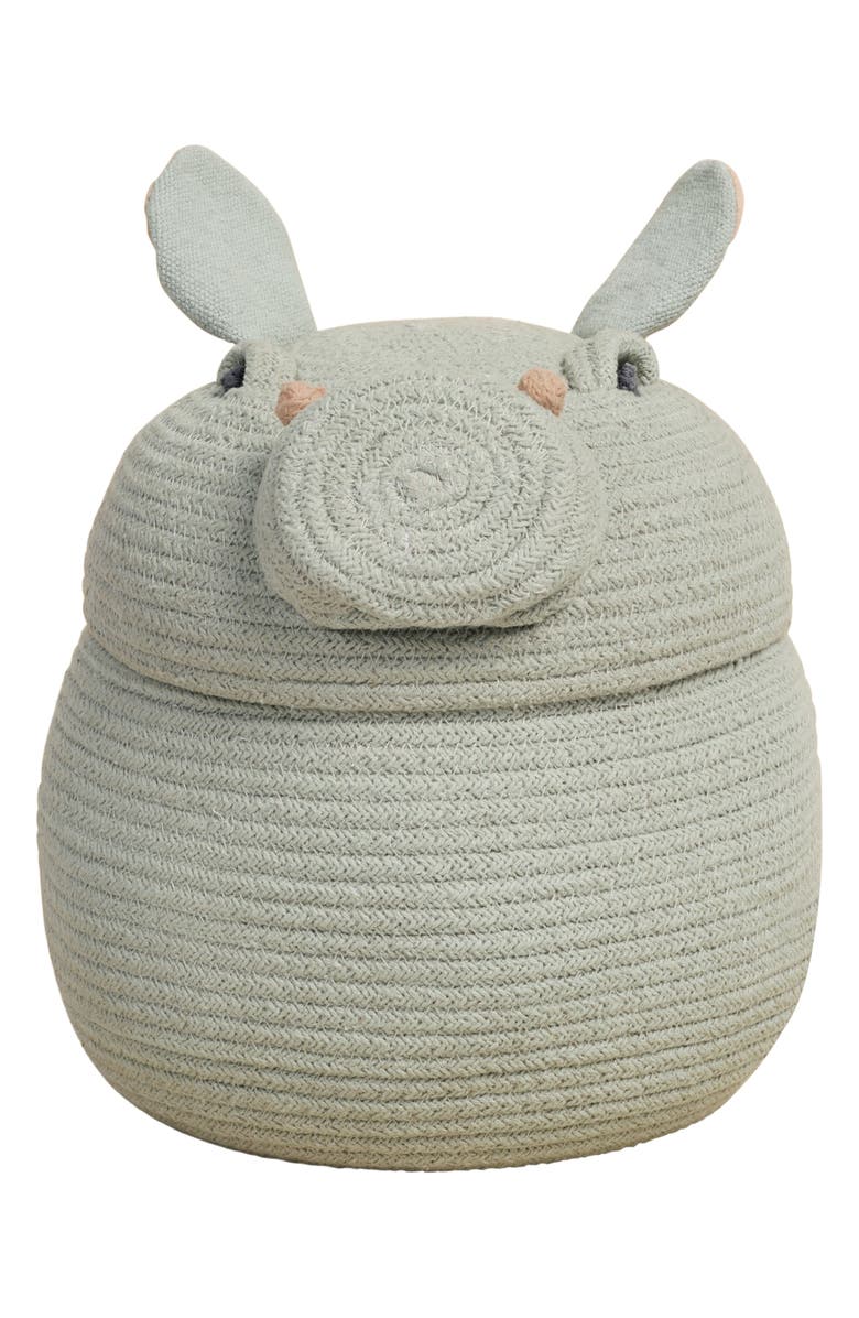 Lorena Canals Henry the Hippo Basket, Main, color, Blue Sage