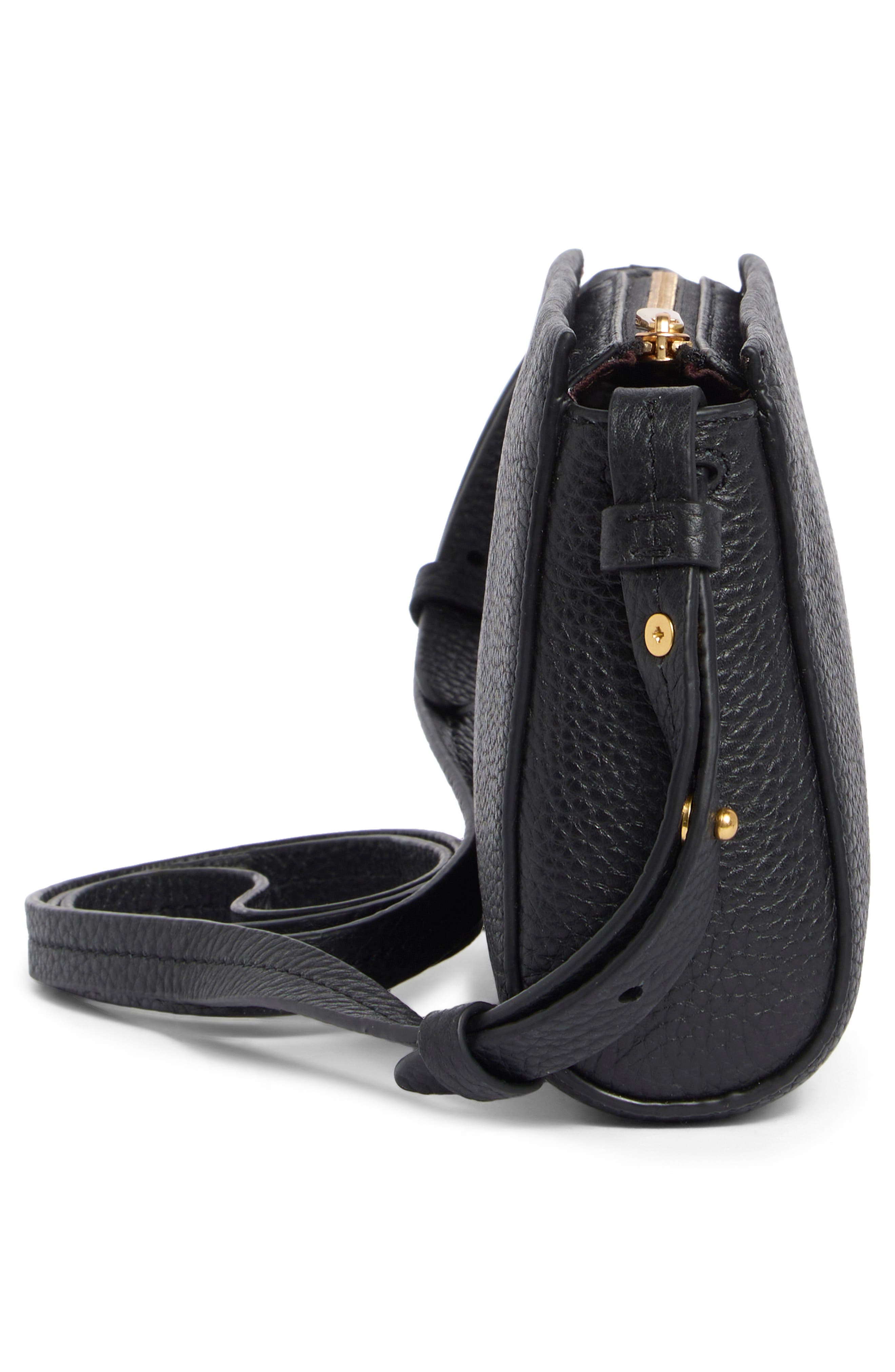 Vince Smyrna Top Zip Crossbody Bag, Alternate, color, Black