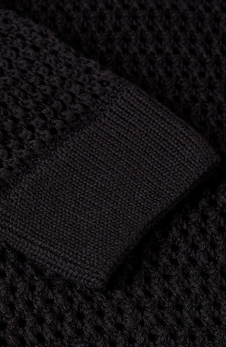 Topman Open Knit Mesh Crewneck Sweater, Alternate, color, 