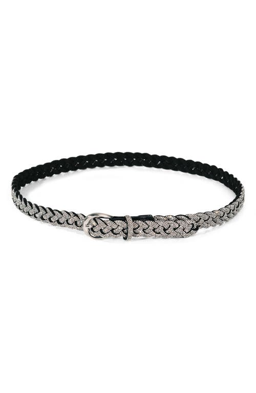 Dehanche Déhanche Priscilla Crystal-embellished Leather Belt In Silver