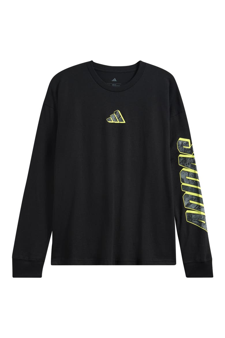 Kids' Rock Camo Long Sleeve Graphic T-Shirt, Main, color, BLACK