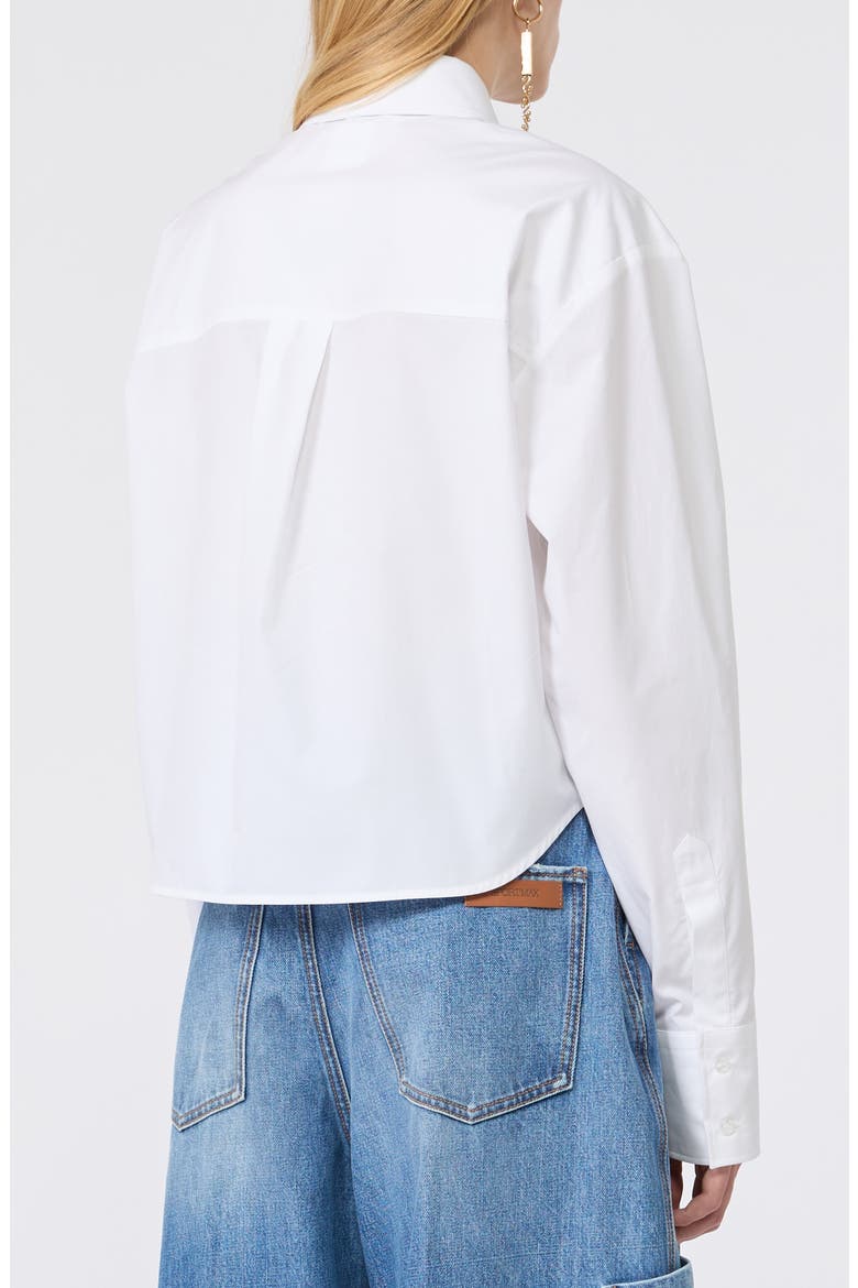 Boxy Cotton Poplin Button-Up Shirt, Alternate, color, OPTICAL WHITE