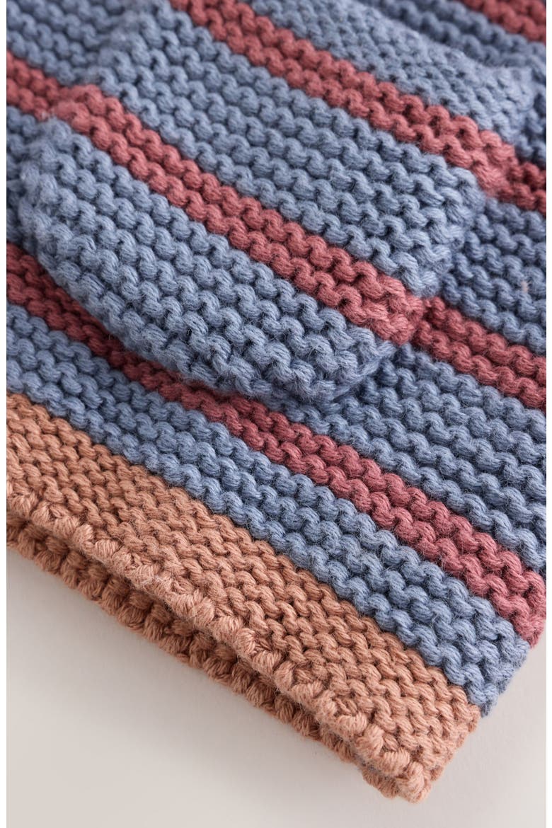 Kids' Stripe Hooded Cardigan, Alternate, color, BLUE