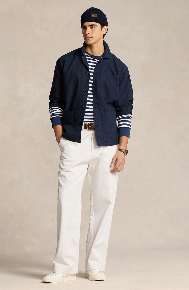 Polo Ralph Lauren Solid Cotton Shirt Jacket, Alternate, color, 