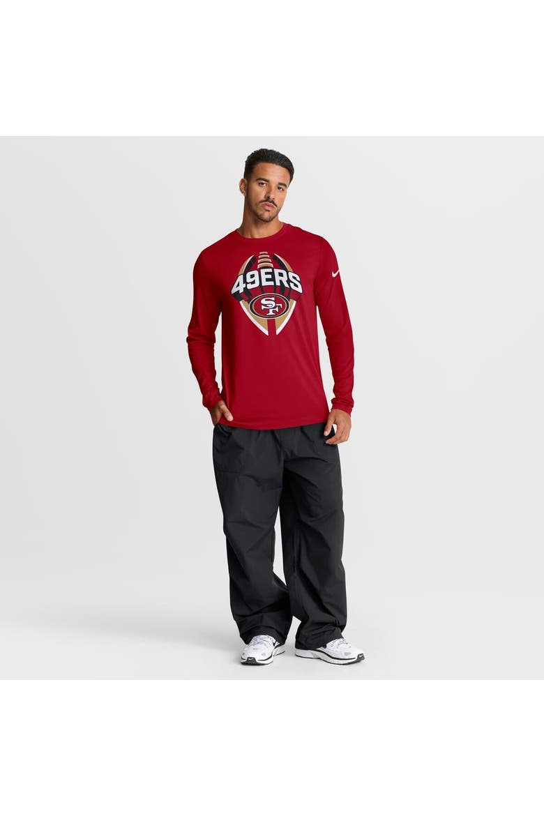 Men's Nike Scarlet San Francisco 49ers Primetime Legend Icon Performance Long Sleeve T-Shirt, Alternate, color, Scarlet