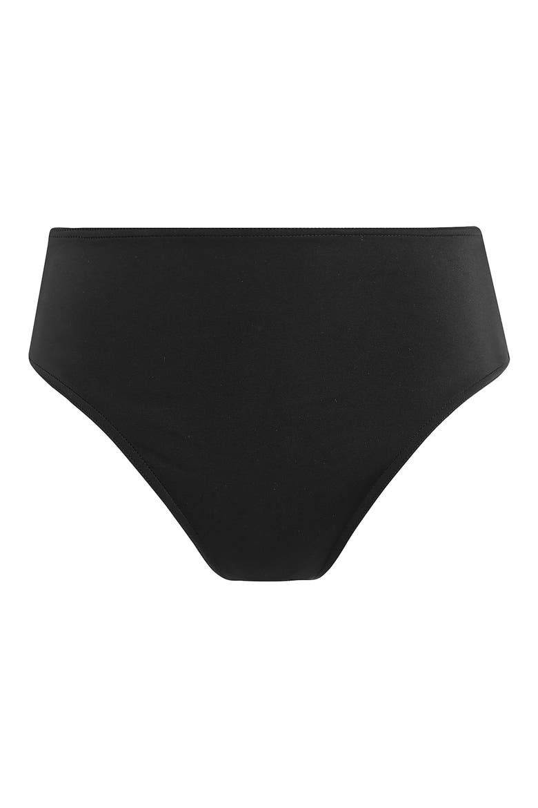 Jewel Cove High Waist Bikini Bottoms, Alternate, color, PLAIN BLACK