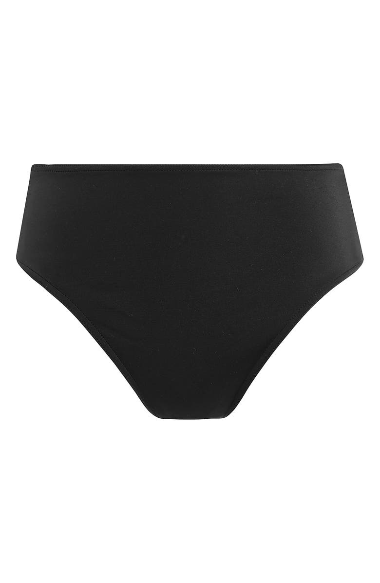 Freya Jewel Cove High Waist Bikini Bottoms, Alternate, color, Plain Black