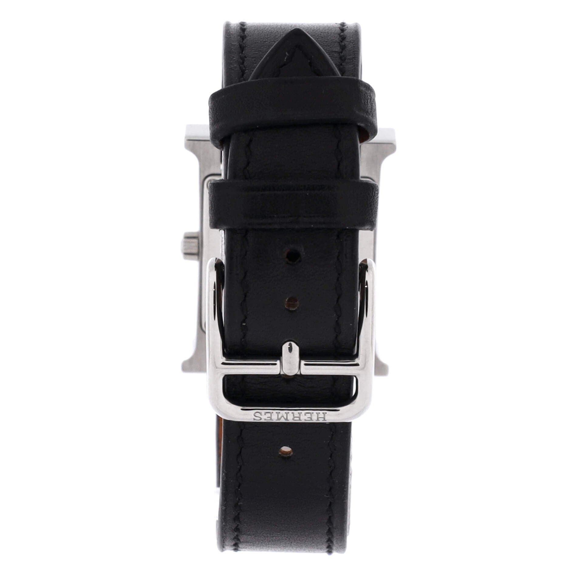 Heure H Quartz Watch Stainless Steel and Leather 21, Alternate, color, Black