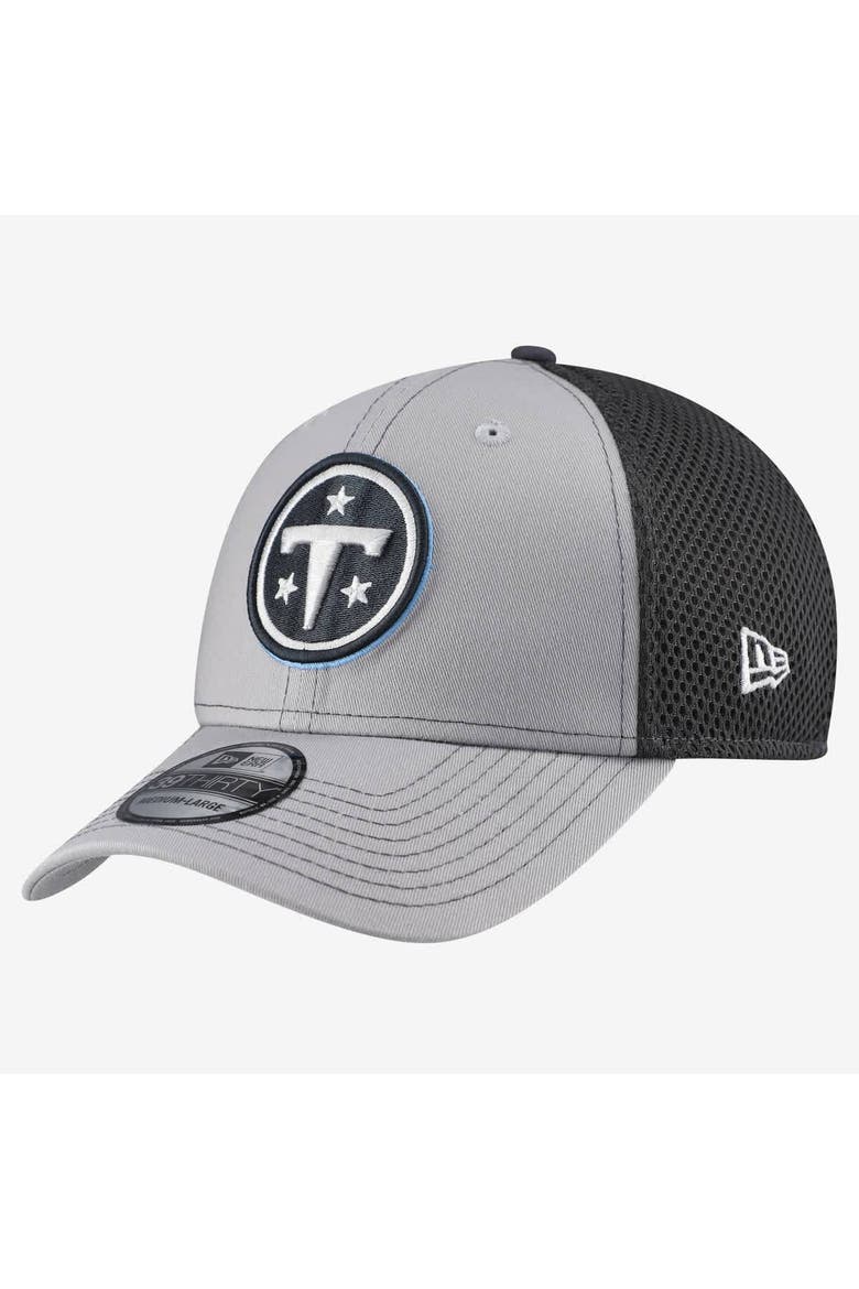 Men's New Era  Gray Tennessee Titans Grayed Out Neo 39THIRTY Flex Hat, Main, color, Gray