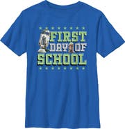Star Wars: The Mandalorian Boy's Star Wars The Mandalorian Metallic First Day Of School  Graphic T-Shirt