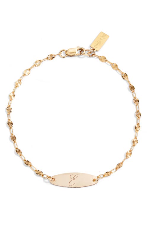 Set & Stones Bank Initial Bracelet In Gold/e