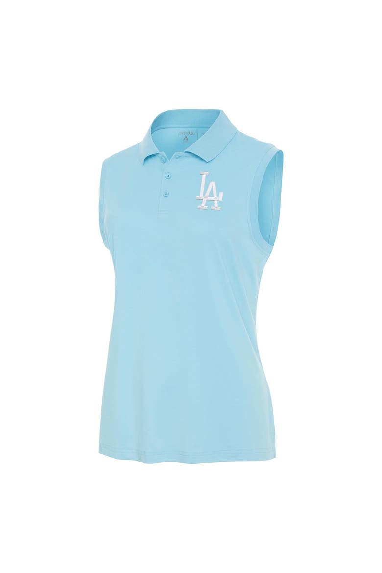 Women's Antigua  Powder Blue Los Angeles Dodgers Recap Sleeveless Polo, Alternate, color, Powder Blue
