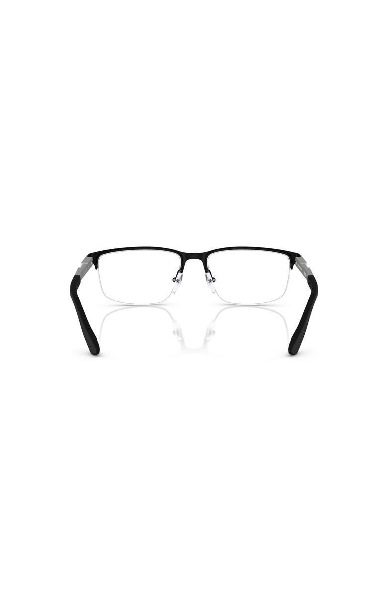 Emporio Armani 56mm Rectangle optical glasses, Alternate, color, Black